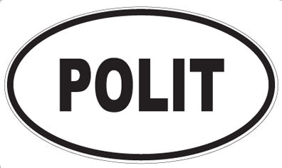 POLIT - Oval Sticker
