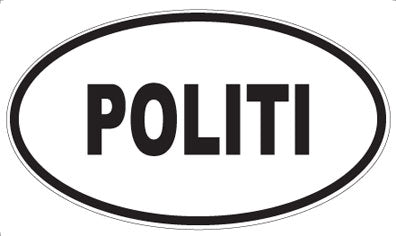 POLITI - Oval Sticker