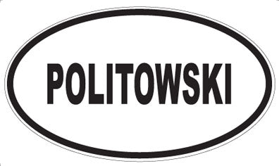 POLITOWSKI - Oval Sticker
