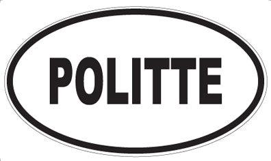 POLITTE - Oval Sticker