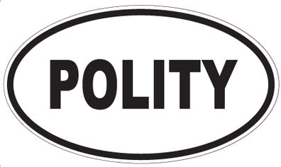 POLITY - Oval Sticker