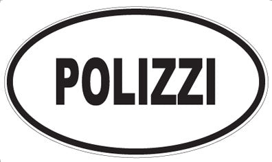 POLIZZI - Oval Sticker