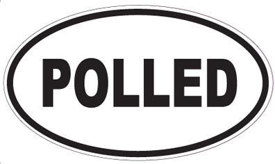 POLLED - Oval Sticker