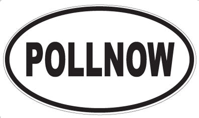 POLLNOW - Oval Sticker
