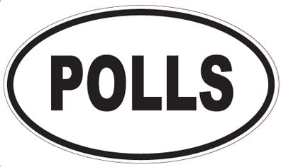POLLS - Oval Sticker