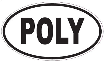 POLY - Oval Sticker