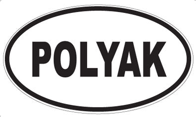 POLYAK - Oval Sticker