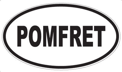 POMFRET - Oval Sticker