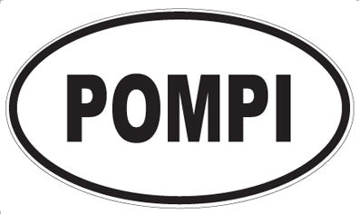 POMPI - Oval Sticker