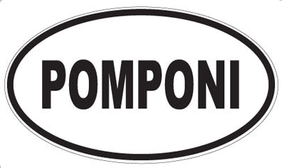 POMPONI - Oval Sticker