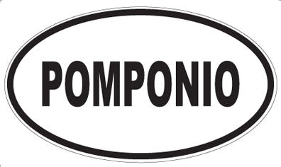 POMPONIO - Oval Sticker