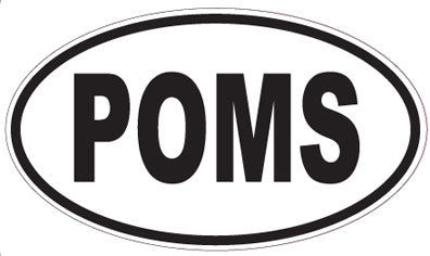 POMS - Oval Sticker