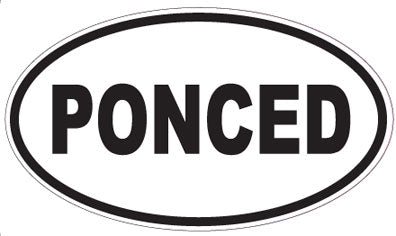 PONCED - Oval Sticker