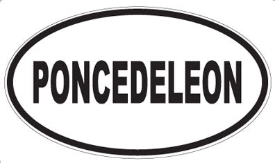 PONCEDELEON - Oval Sticker