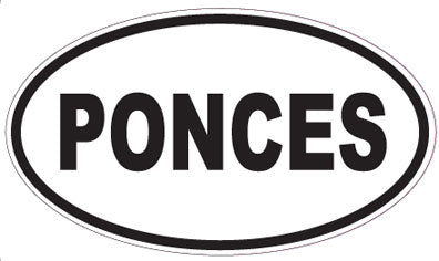 PONCES - Oval Sticker