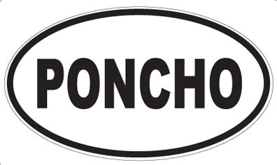PONCHO - Oval Magnet