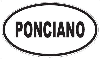 PONCIANO - Oval Sticker