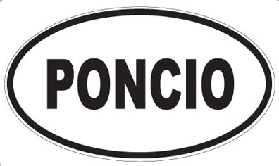 PONCIO - Oval Sticker