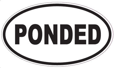 PONDED - Oval Sticker