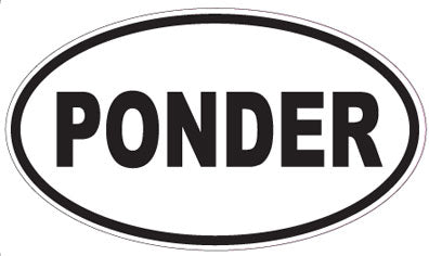 PONDER - Oval Sticker