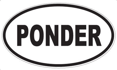 PONDER - Oval Magnet