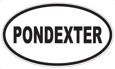 PONDEXTER - Oval Sticker