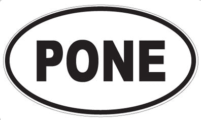 PONE - Oval Sticker