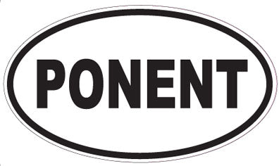 PONENT - Oval Sticker
