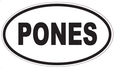PONES - Oval Magnet
