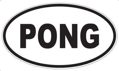 PONG - Oval Sticker