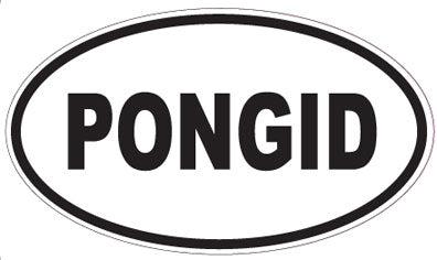 PONGID - Oval Sticker