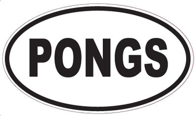 PONGS - Oval Sticker