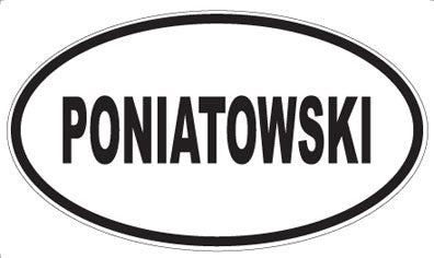 PONIATOWSKI - Oval Sticker