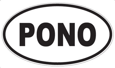 PONO - Oval Sticker