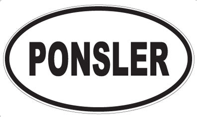 PONSLER - Oval Sticker