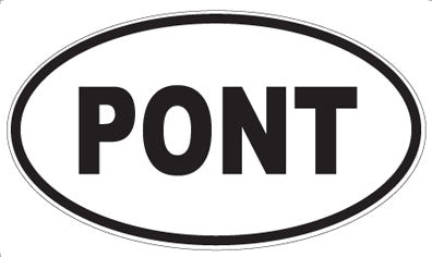 PONT - Oval Sticker