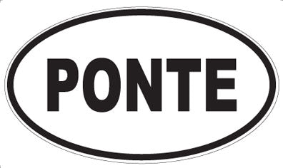 PONTE - Oval Sticker