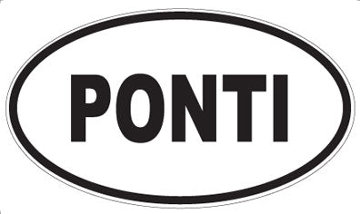 PONTI - Oval Sticker