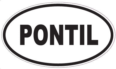 PONTIL - Oval Sticker