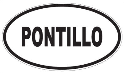 PONTILLO - Oval Sticker