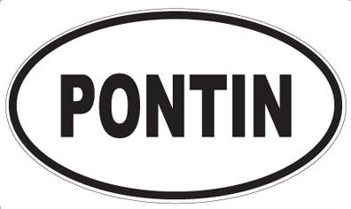PONTIN - Oval Sticker