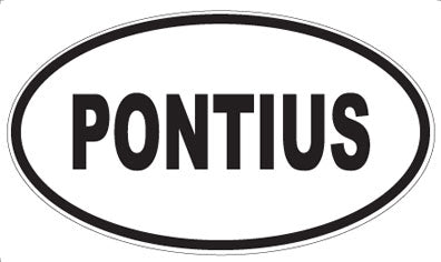 PONTIUS - Oval Sticker