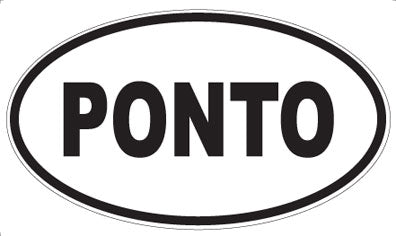 PONTO - Oval Sticker