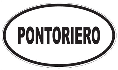 PONTORIERO - Oval Sticker