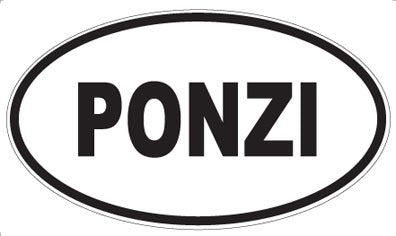 PONZI - Oval Sticker