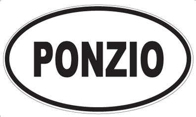 PONZIO - Oval Sticker