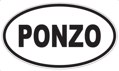 PONZO - Oval Sticker
