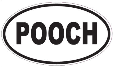 POOCH - Oval Magnet