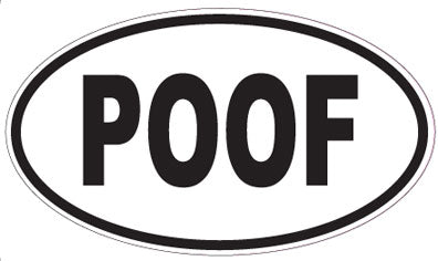 POOF - Oval Sticker