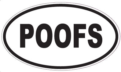POOFS - Oval Sticker